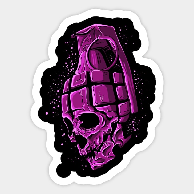 Pink garnet Sticker by War Store